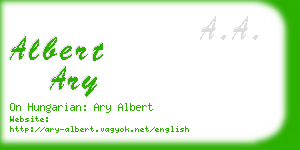 albert ary business card